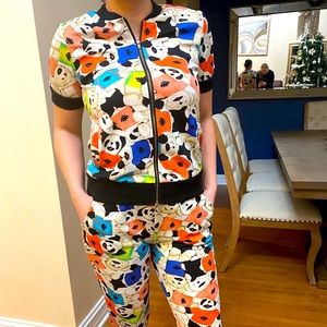 Top and jogger set high waist